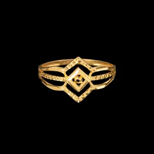 Geometric Openwork Gold Ring
