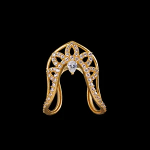 Diamond Arch Statement Gold Ring