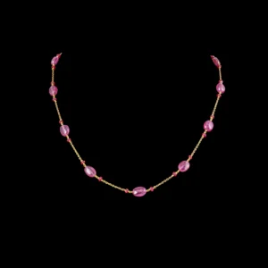 Gemstone Station Gold Necklace