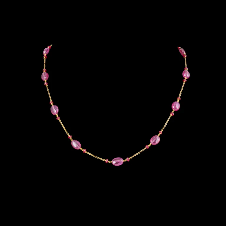 Gemstone Station Gold Necklace