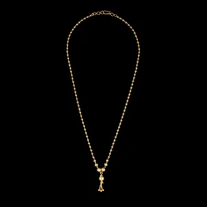 Beaded Gold Chain with Delicate Drop