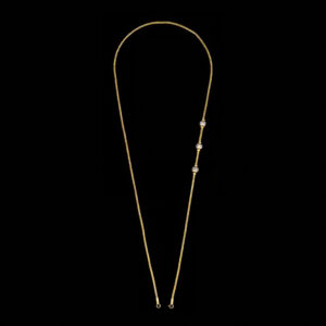 Triple Station Plain Gold Mangalsutra Chain