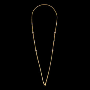 Symmetric Station Plain Gold Mangalsutra Chain