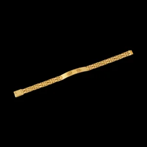Engraved Plate Men’s Gold Bracelet