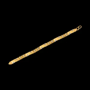 Geometric Textured Gold Bracelet
