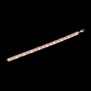 Two Tone Segmented Gold Bracelet
