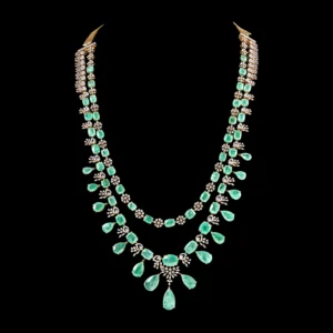 Emerald Drop Floral Diamond Haram