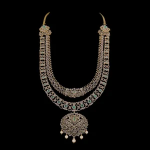 Multi-Layer Diamond Haram with Statement Pendant