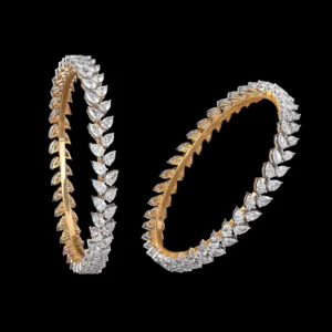 Marquise Leaf Pattern Diamond Bangles