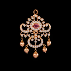 Ruby Floral Diamond Pendant