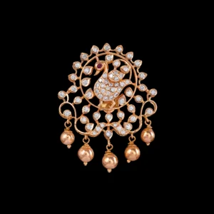 Peacock Floral Diamond Pendant