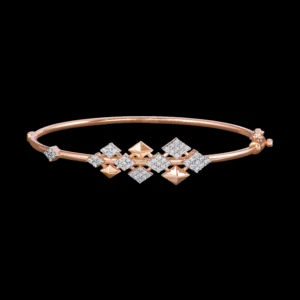 Interlocking Geometric Diamond Bracelet