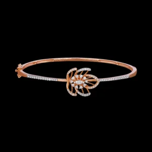 Abstract Floral Loop Diamond Bracelet