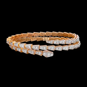Elongated Link Contemporary Diamond Bracelet