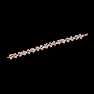 Floral Cluster Diamond Link Bracelet