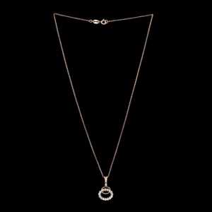 Oval Diamond Black Beads Mangalsutra