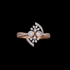 Floral Spray Diamond Ring