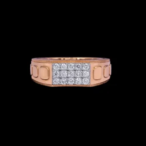 Men's Rectangular Panel Diamond Band