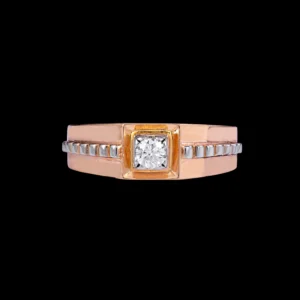 Men's Square Centre Diamond Ring