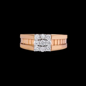 Men's Square Cluster Diamond Ring