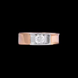 Men's Minimal Single Diamond Ring
