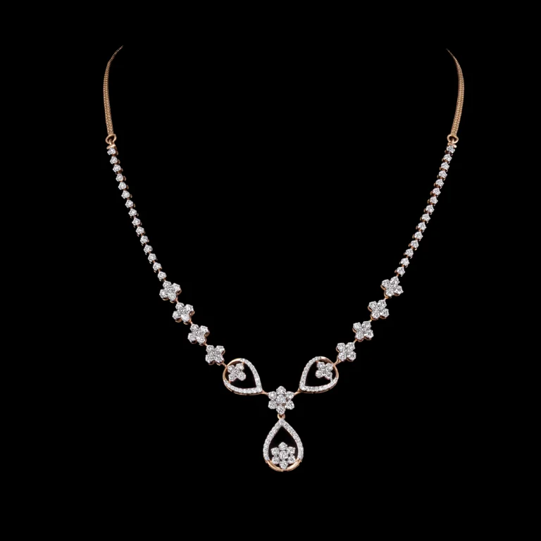 Twin Heart Diamond Drop Necklace